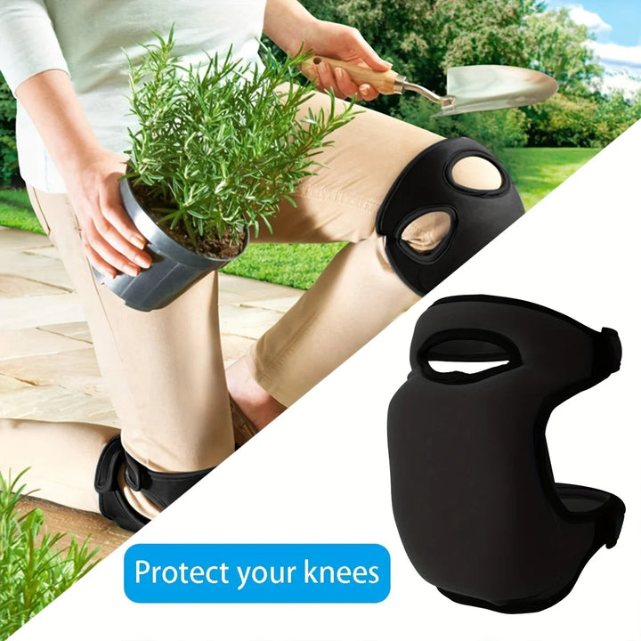 2-Pack Extra-Thick Memory Foam Gardening Knee Pads – Adjustable Strap & Non-Slip Protection.