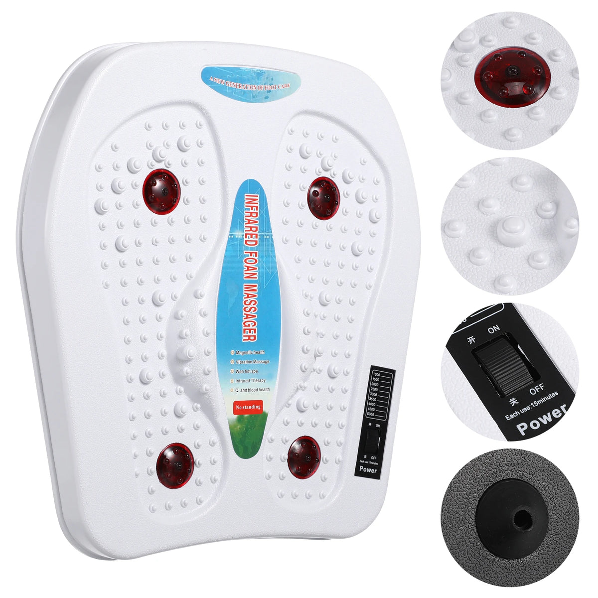 Vital Leg. Electric Foot Massager with Heat & Vibration – Infrared Foot Relaxation Device.