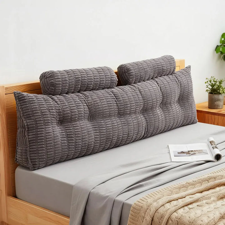 Voltsify Triangle Wedge Backrest Pillow – Headboard Support Cushion for Bed & Sofa.
