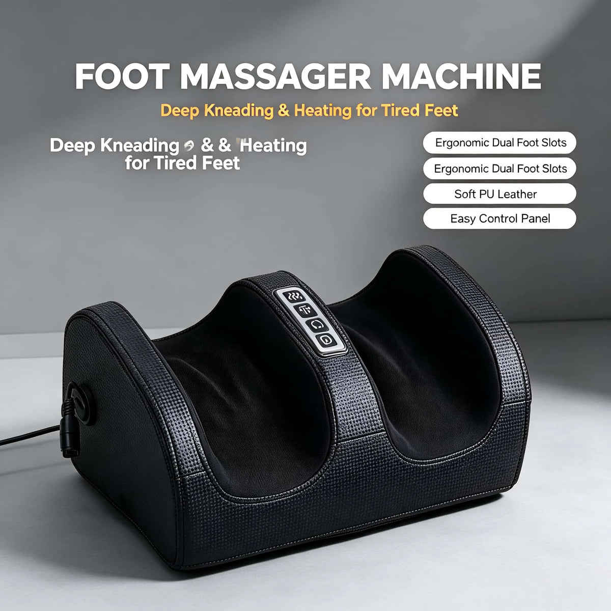 Electric Shiatsu Foot & Leg Massager with Heat – 3 Intensity Levels.