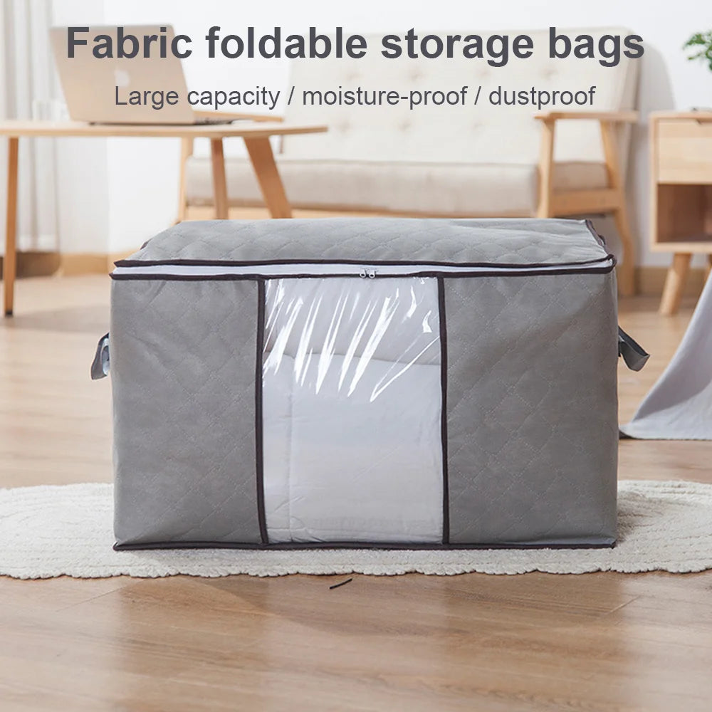 3-Piece Large Storage Bags – Non-Woven Clothes, Quilt & Moving Organiser Bags.