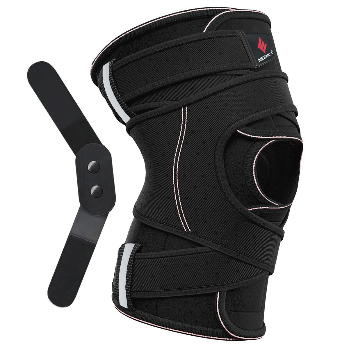 Hinged Knee Support Brace with Side Stabilisers for Men & Women.