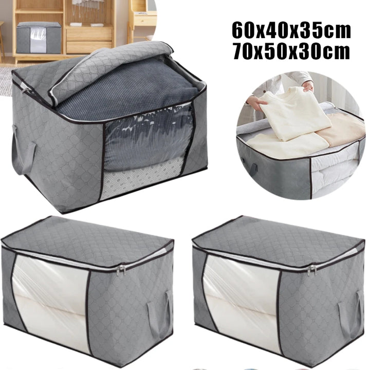 3-Piece Large Storage Bags – Non-Woven Clothes, Quilt & Moving Organiser Bags.