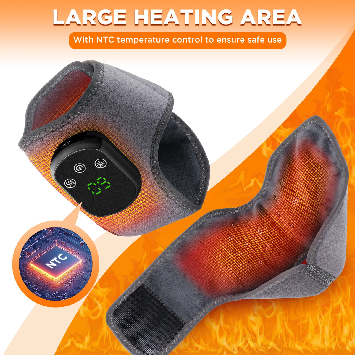 Electric Heated Ankle & Foot Massager with Vibration & Hot Compress
