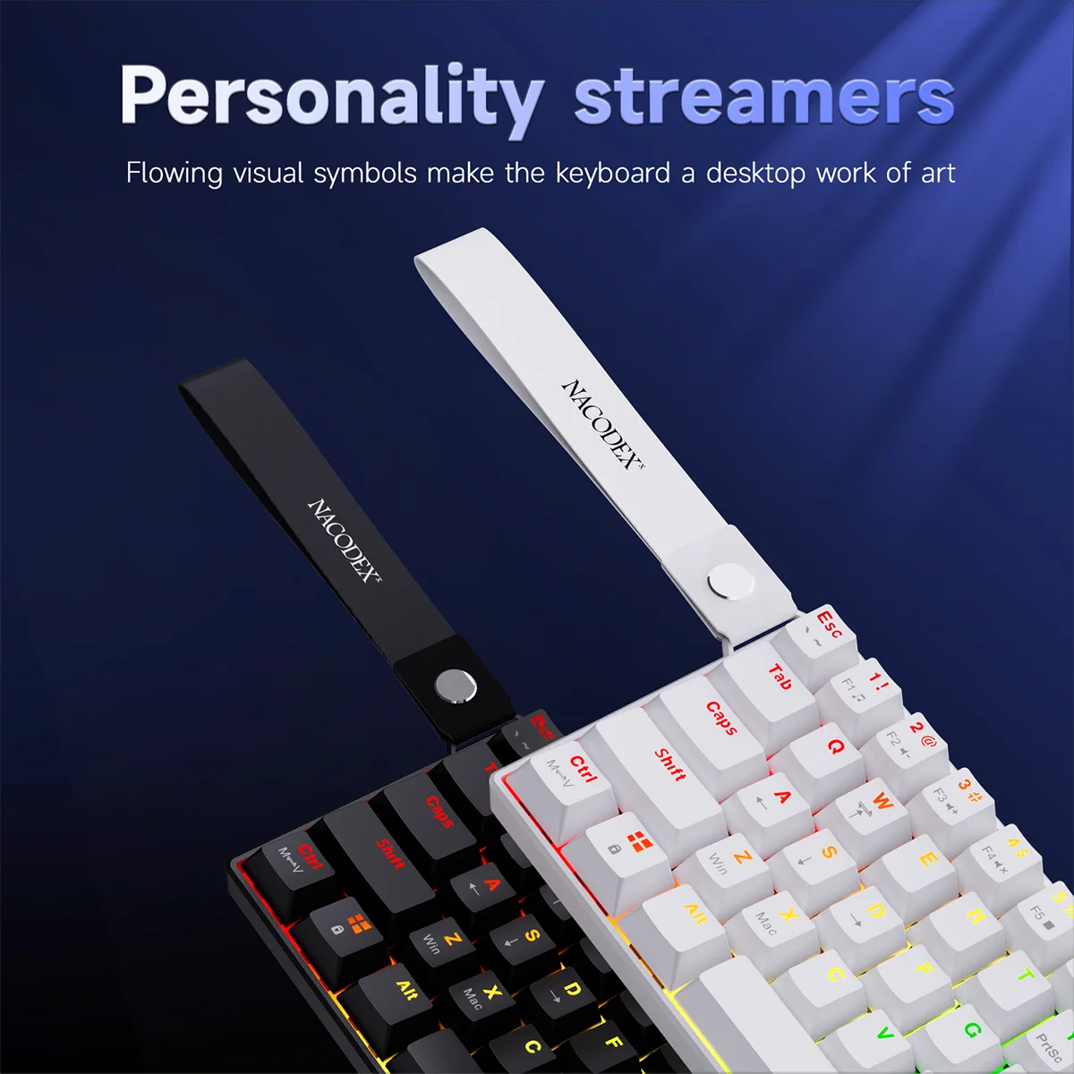 61-Key Wired Mechanical Gaming Keyboard – Red Switches, Compact Layout, Plug & Play.