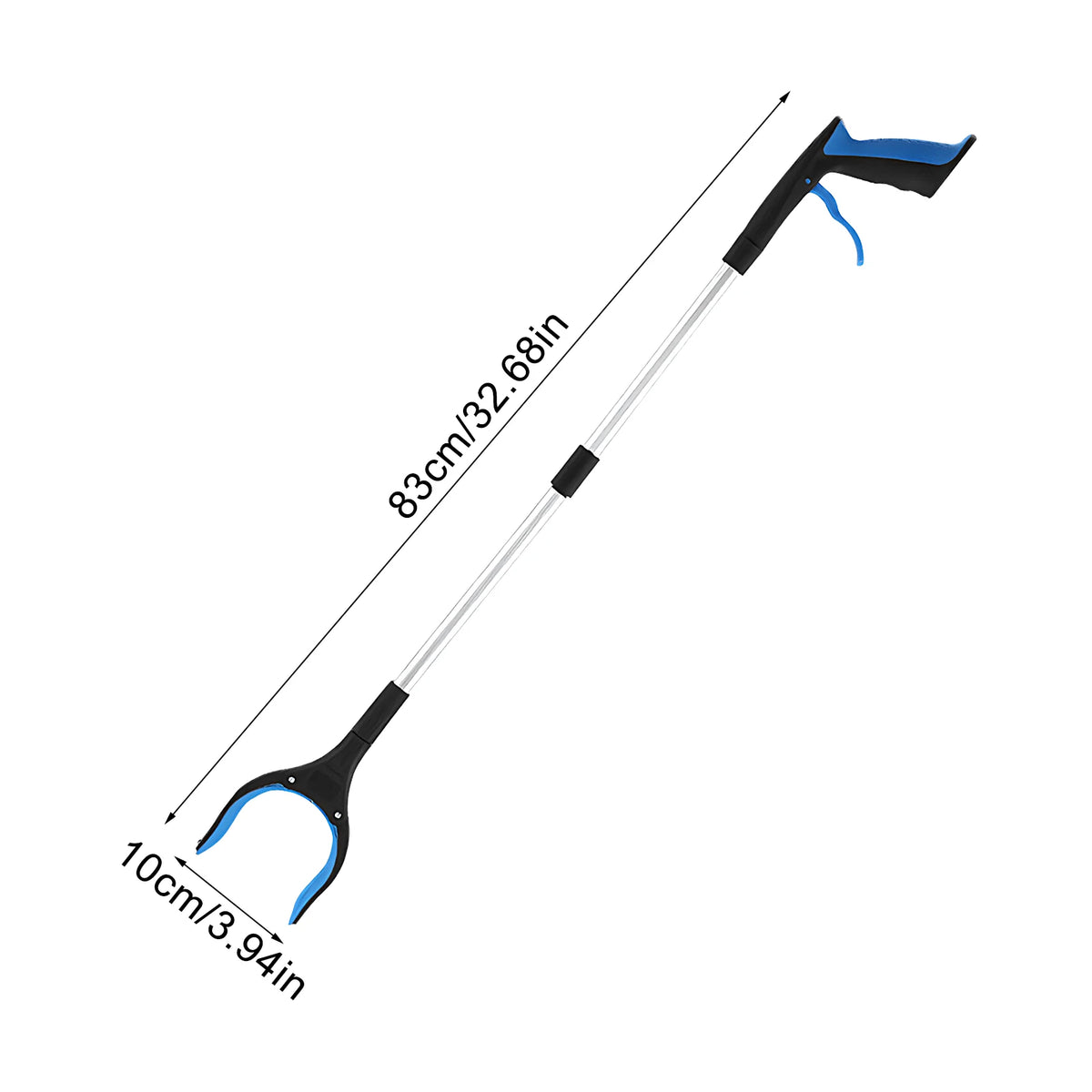 Extra-Long Foldable Grabber Tool – Multi-Angle Reacher & Garbage Picker.
