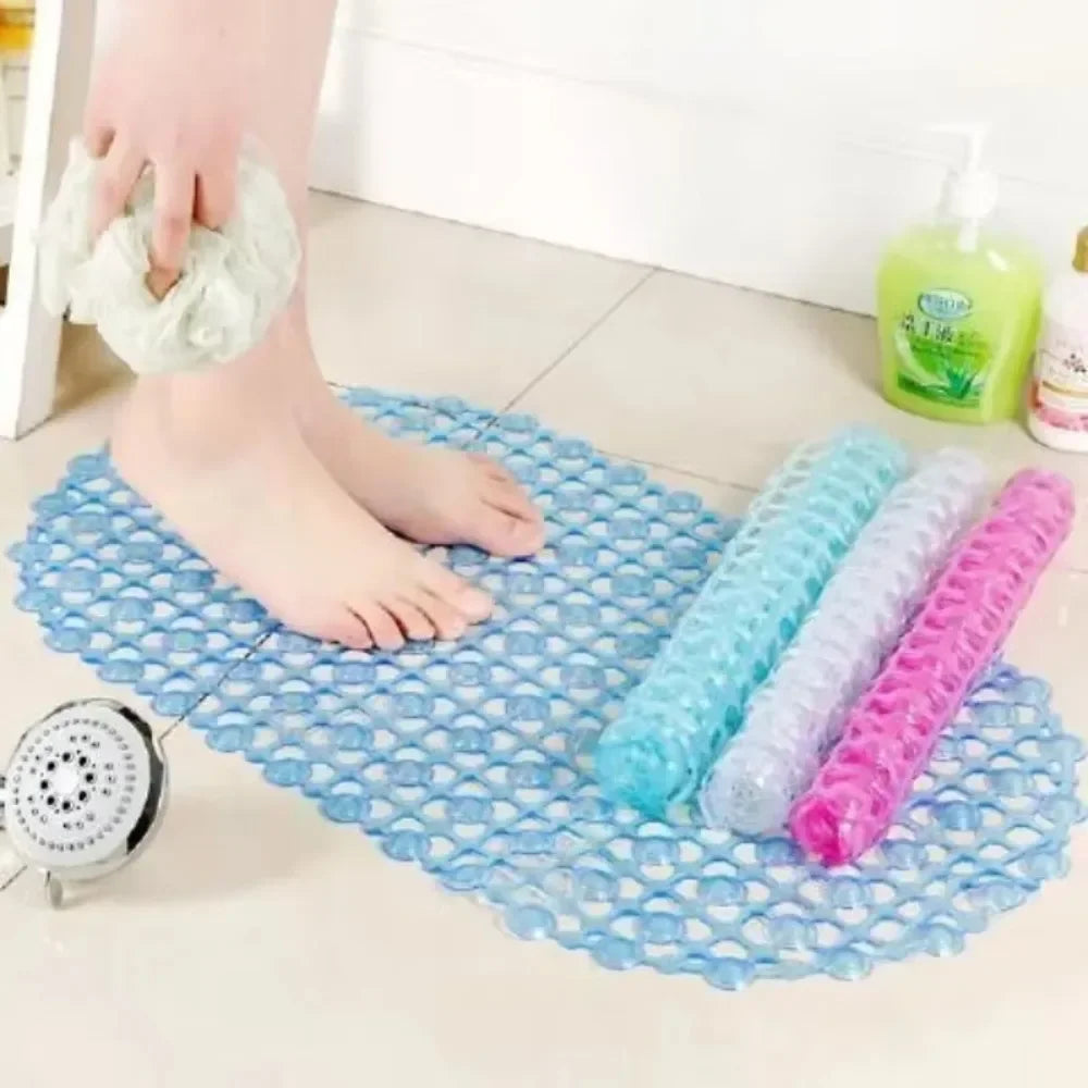 Anti-Slip Bath Mat – Soft Shower & Massage Floor Rug with Suction Cups.