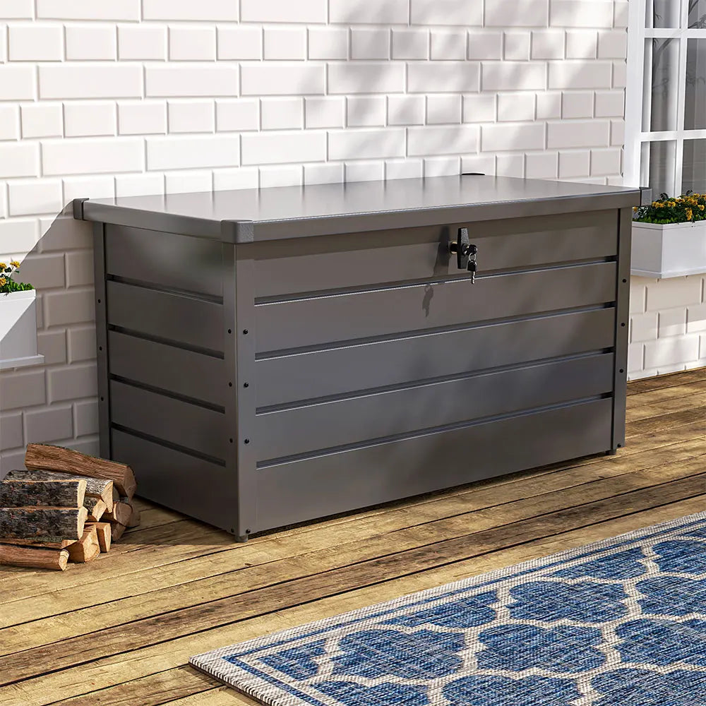 Weather-Resistant Resin Deck Storage Box – Outdoor Patio & Garden Storage.