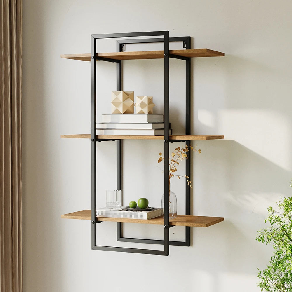 Voltsify 3-Tier Modern Wall-Mounted Floating Shelves.
