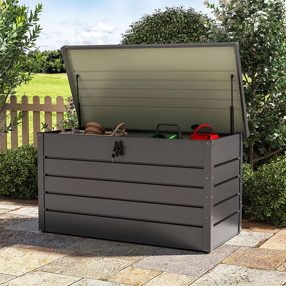 Weather-Resistant Resin Deck Storage Box – Outdoor Patio & Garden Storage.