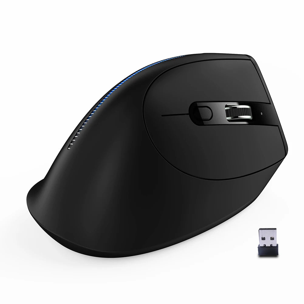 Ergonomic Vertical Wireless Mouse – F-36A, 2400 DPI Adjustable & Rechargeable.