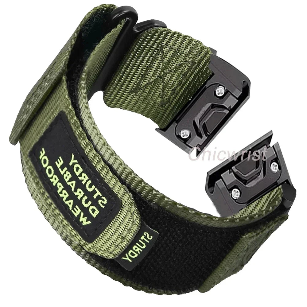 Sports Nylon Loop band for Garmin Watch Tactix 7Pro Fenix 7X 6X 7 5 6 Pro 5X Plus 3 3HR Bracelet for Garmin Band 26mm 22mm Strap
