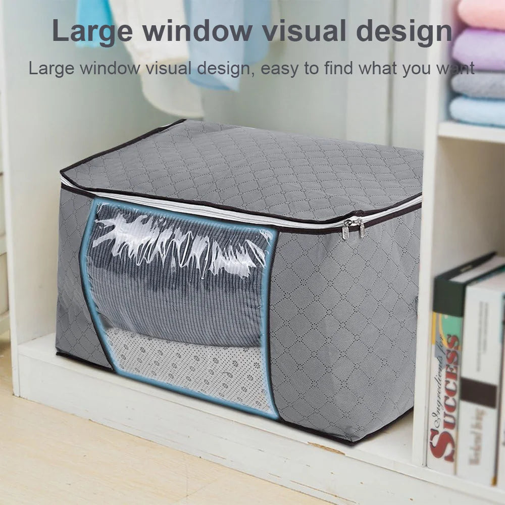 3-Piece Large Storage Bags – Non-Woven Clothes, Quilt & Moving Organiser Bags.