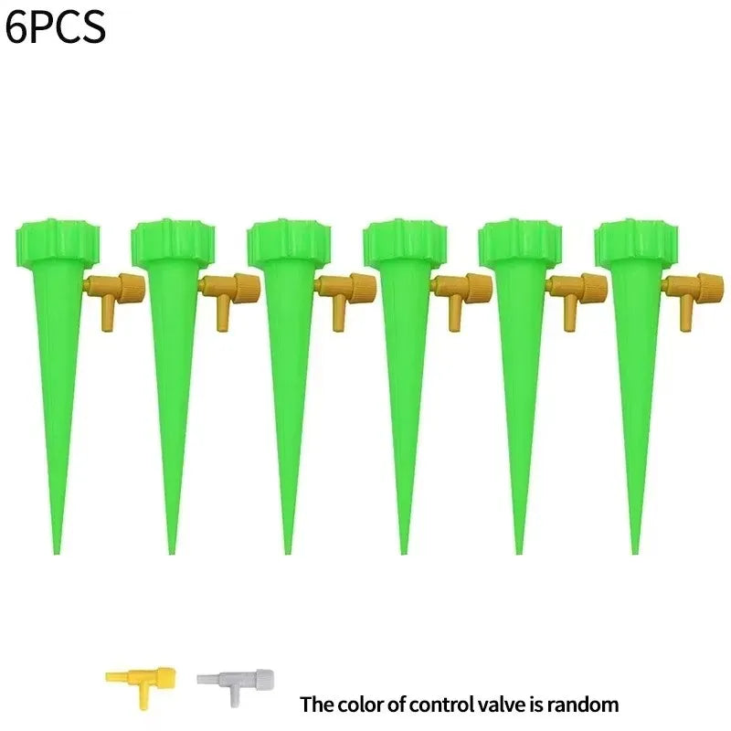 6/12-Pack Automatic Drip Irrigation Spikes – Self-Watering Plant System.