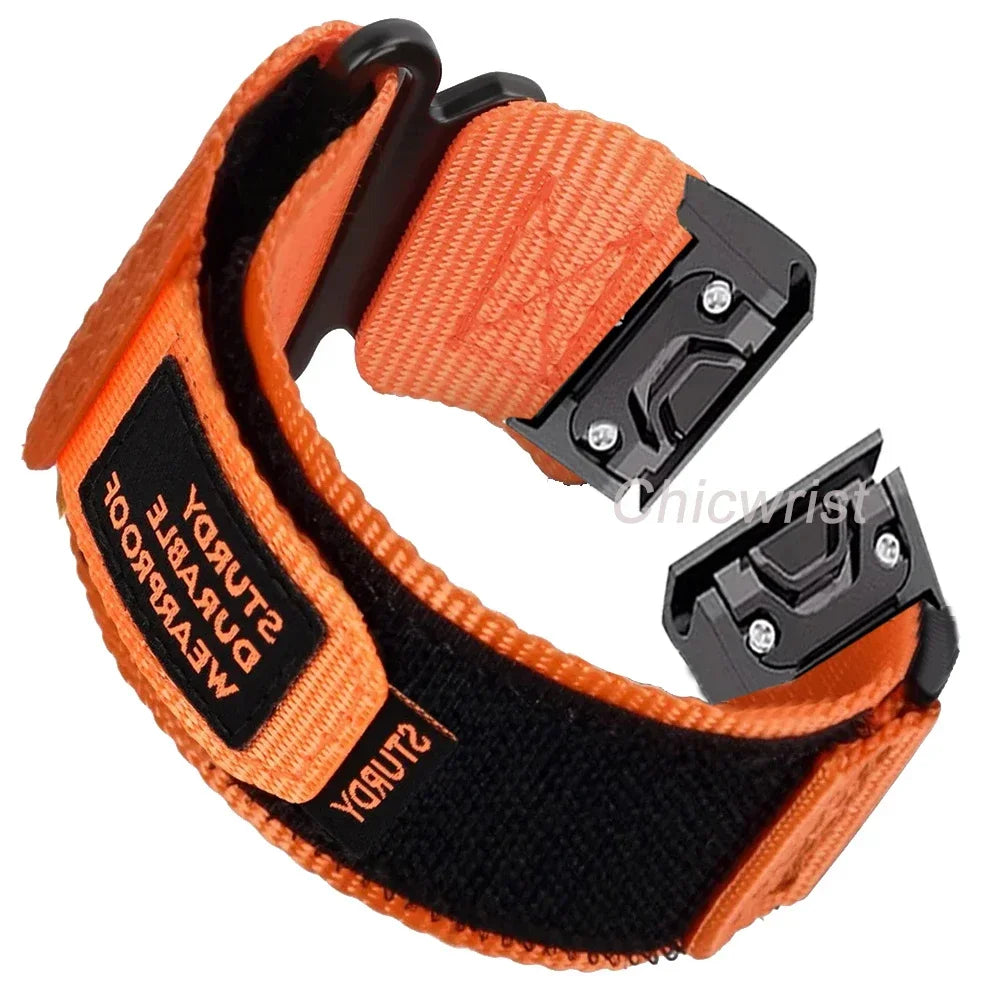 Sports Nylon Loop band for Garmin Watch Tactix 7Pro Fenix 7X 6X 7 5 6 Pro 5X Plus 3 3HR Bracelet for Garmin Band 26mm 22mm Strap