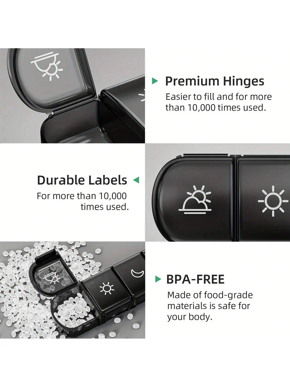 Weekly Pill Organizer 4 Times a Day with a Business Stylish Bag, Portable Pill Box 7 Day with 28 Compartments .