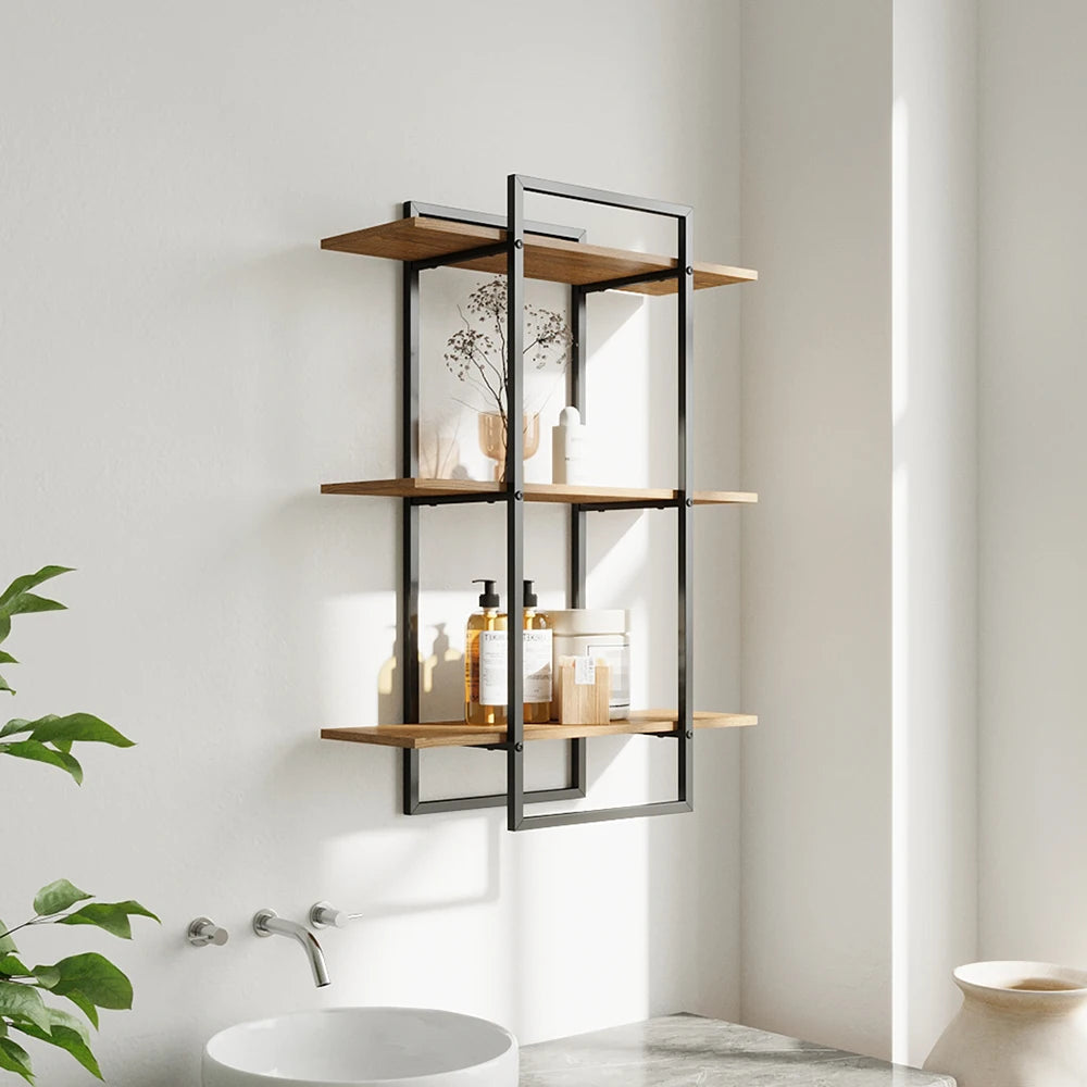 Voltsify 3-Tier Modern Wall-Mounted Floating Shelves.