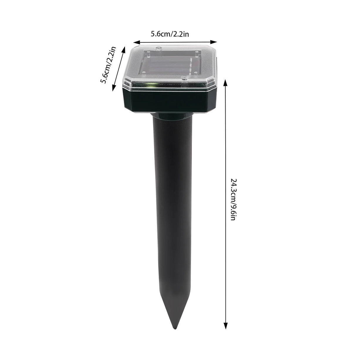 4-Piece Solar Ultrasonic Animal Repeller – Mole, Snake & Rat Deterrent for Garden & Yard.