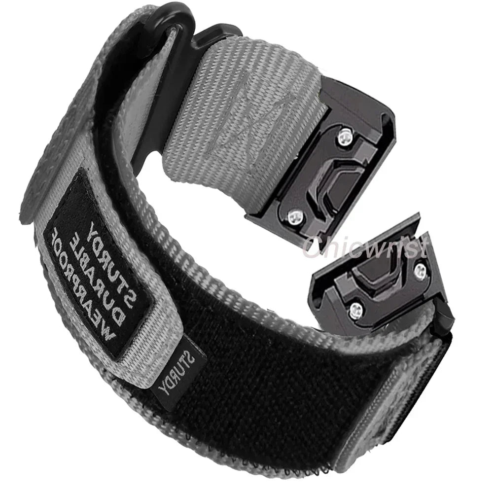 Sports Nylon Loop band for Garmin Watch Tactix 7Pro Fenix 7X 6X 7 5 6 Pro 5X Plus 3 3HR Bracelet for Garmin Band 26mm 22mm Strap