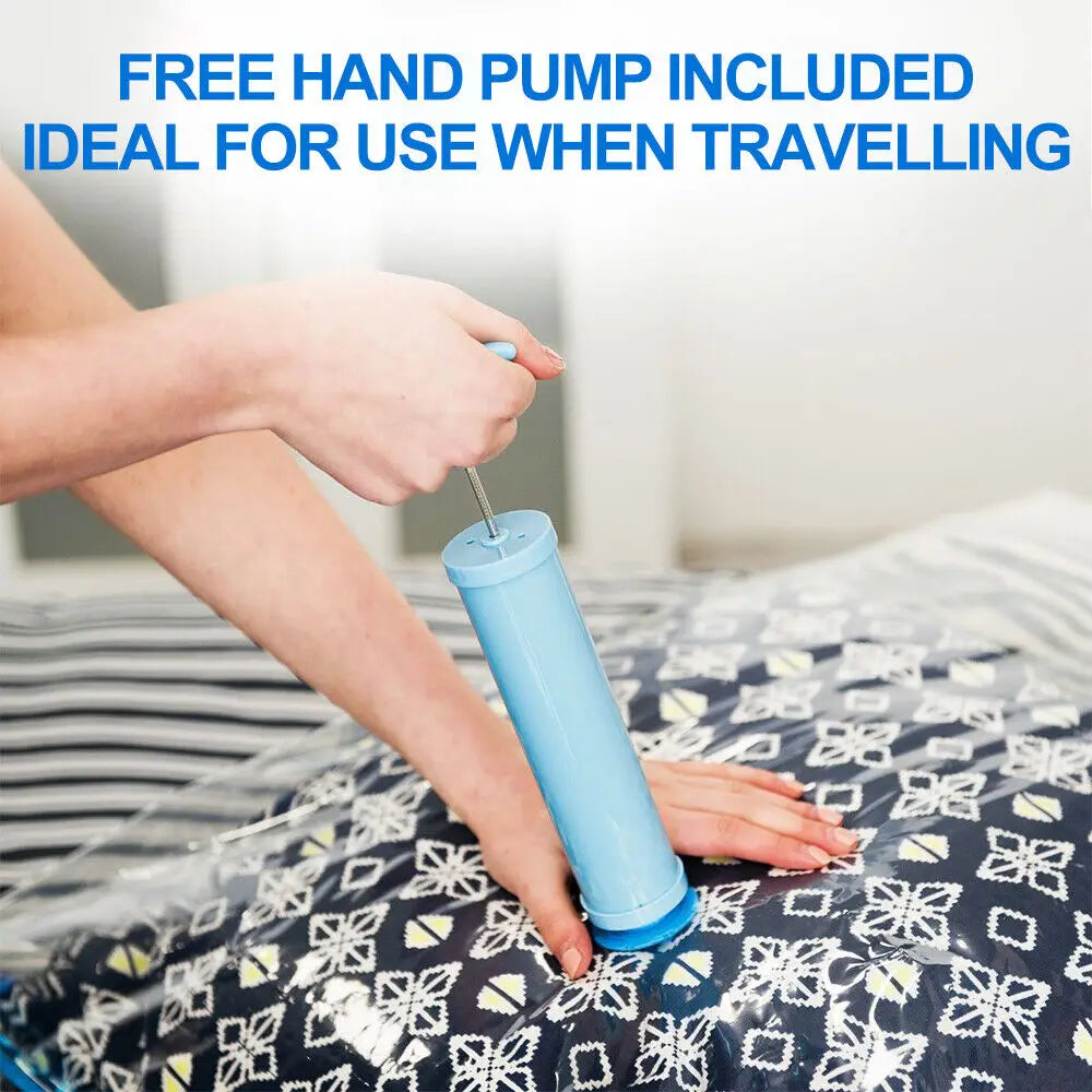 12-Pack Strong Vacuum Storage Bags – Space-Saving Large Clothes & Organiser Bags.