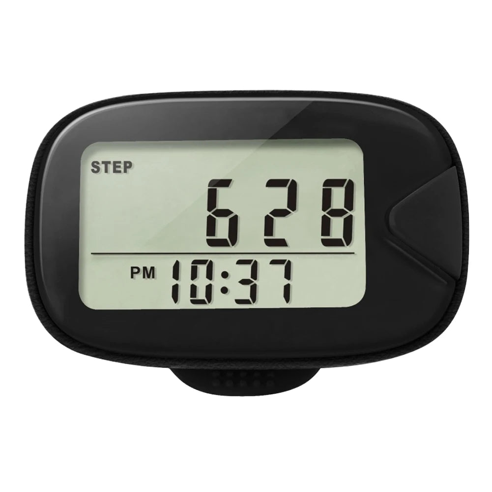Clip-On Walking Pedometer – Portable Step Counter with LCD Display for Walking & Running.