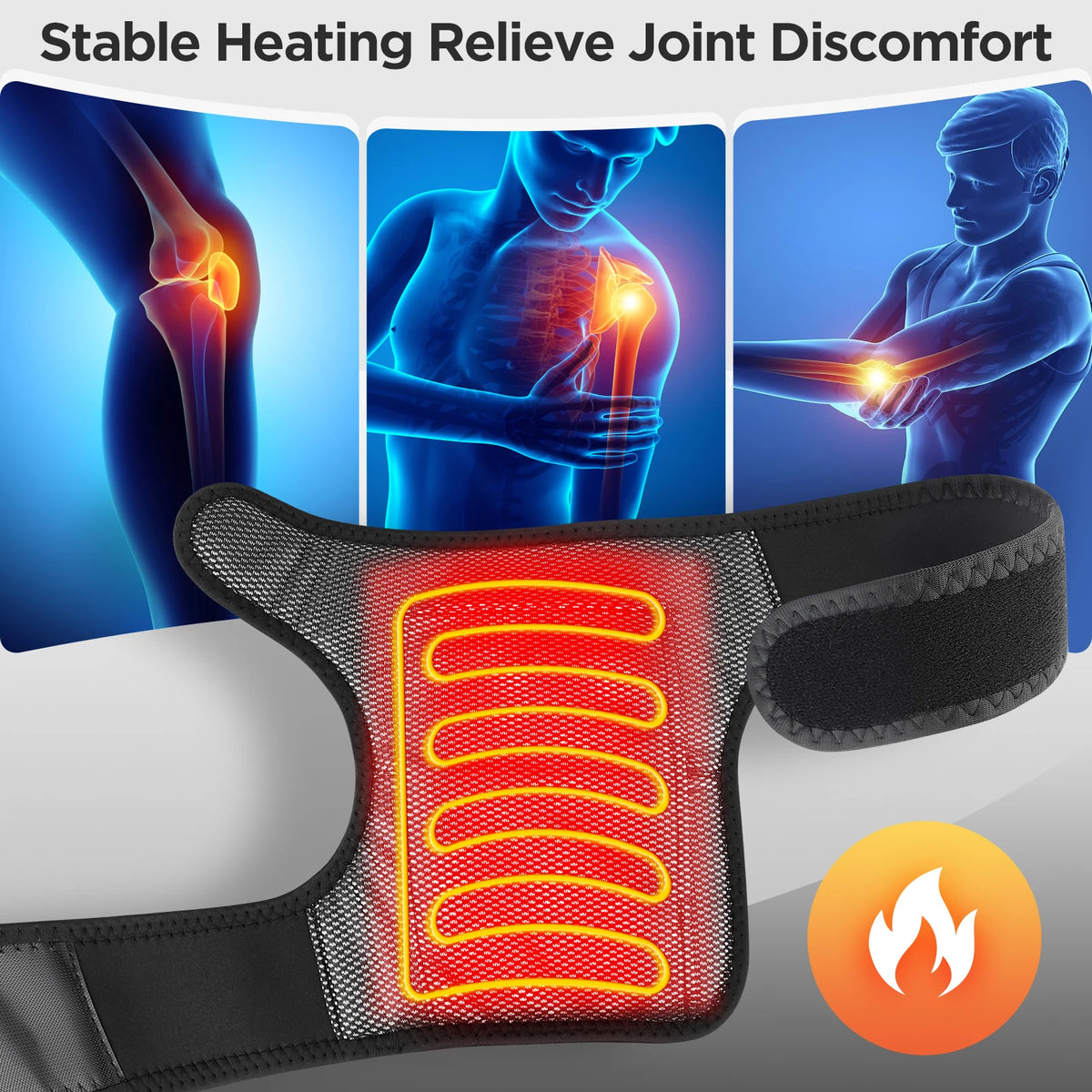 Electric Knee Heating Massager with Vibration & Hot Compress for Knee, Elbow & Shoulder
