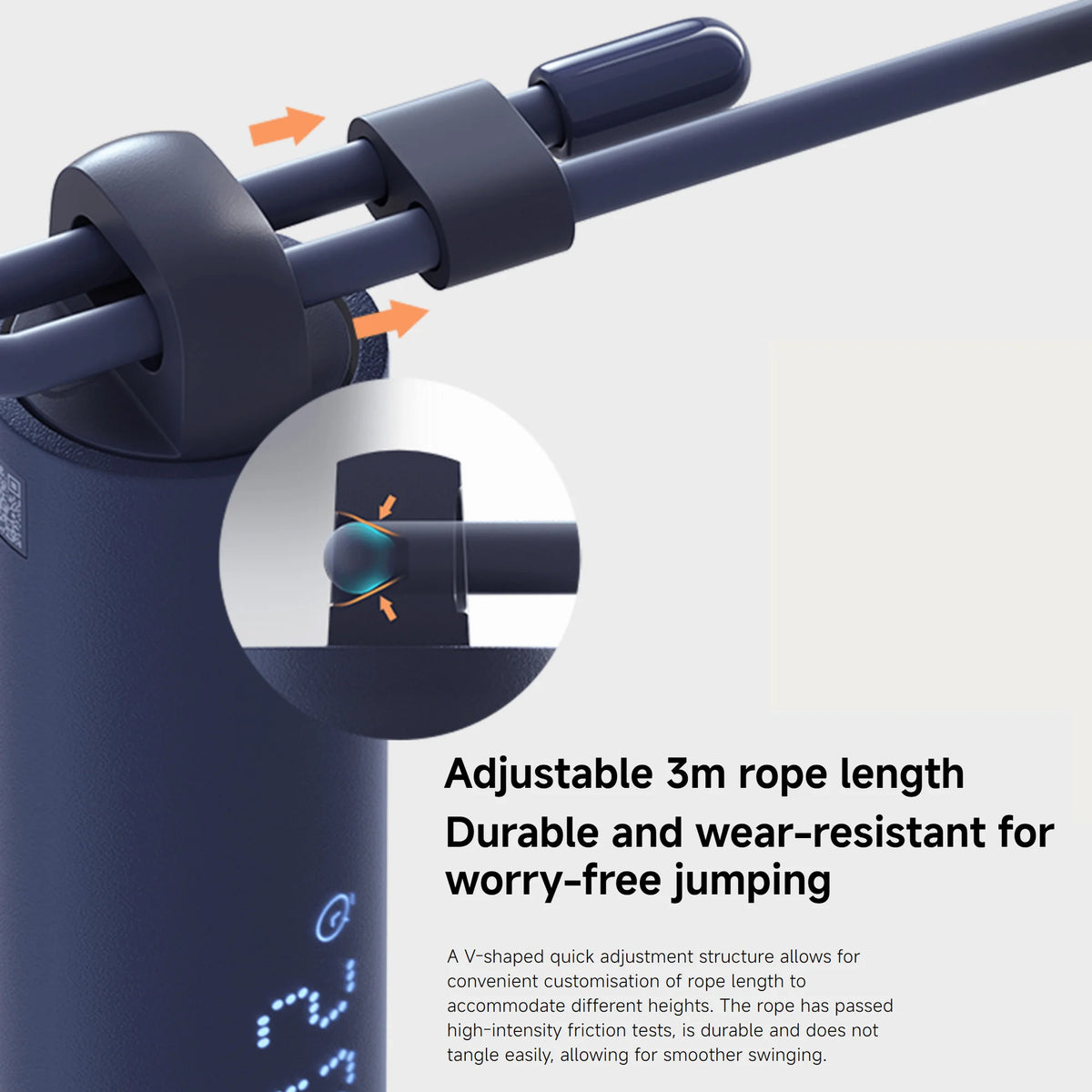 Smart Jump Rope – Corded & Cordless Modes, App Connectivity, Adjustable Calorie Tracking & Fitness Training.