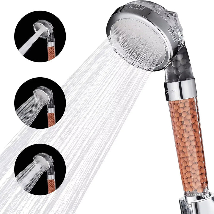 Cobbe High-Pressure Filtered Shower Head – 3-Mode Water-Saving Handheld Shower Head for Bathroom.