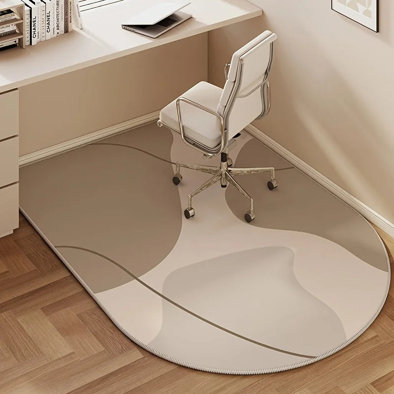 VIKAMA Irregular Office Chair Mat – Morandi Non-Slip Floor Protector for Hardwood Floors.