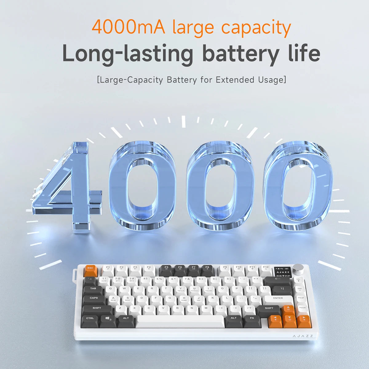 Wireless Tri-Mode Mechanical Keyboard – 75% Layout, RGB, Display & Multi-Function Knob.