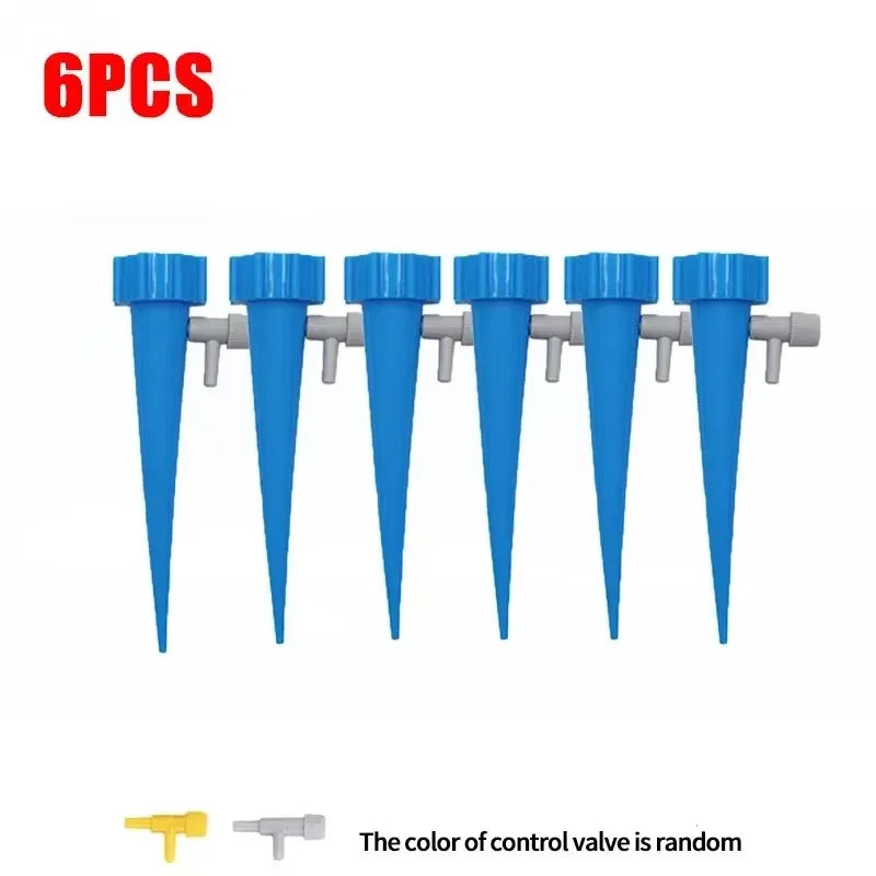 6/12-Pack Automatic Drip Irrigation Spikes – Self-Watering Plant System.