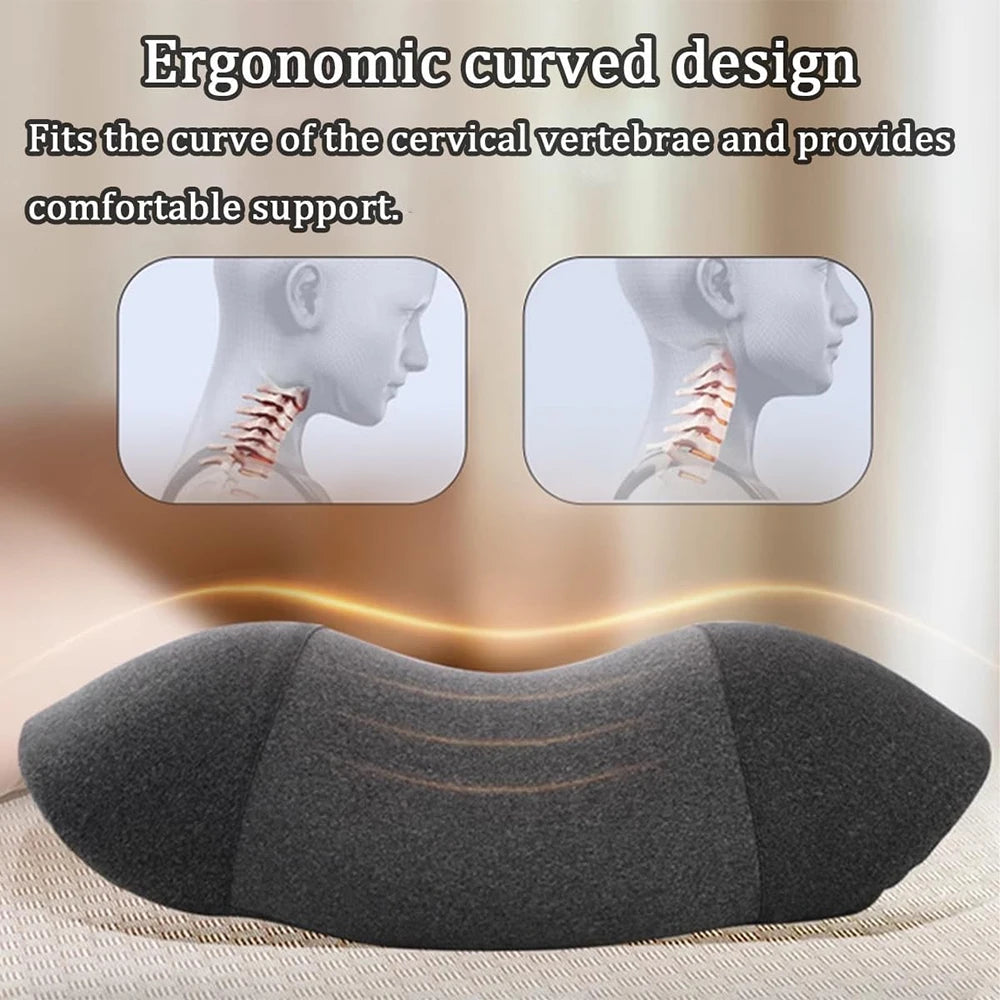 Electric Neck Massager Pillow – Heated Vibration Cervical Support Cushion.