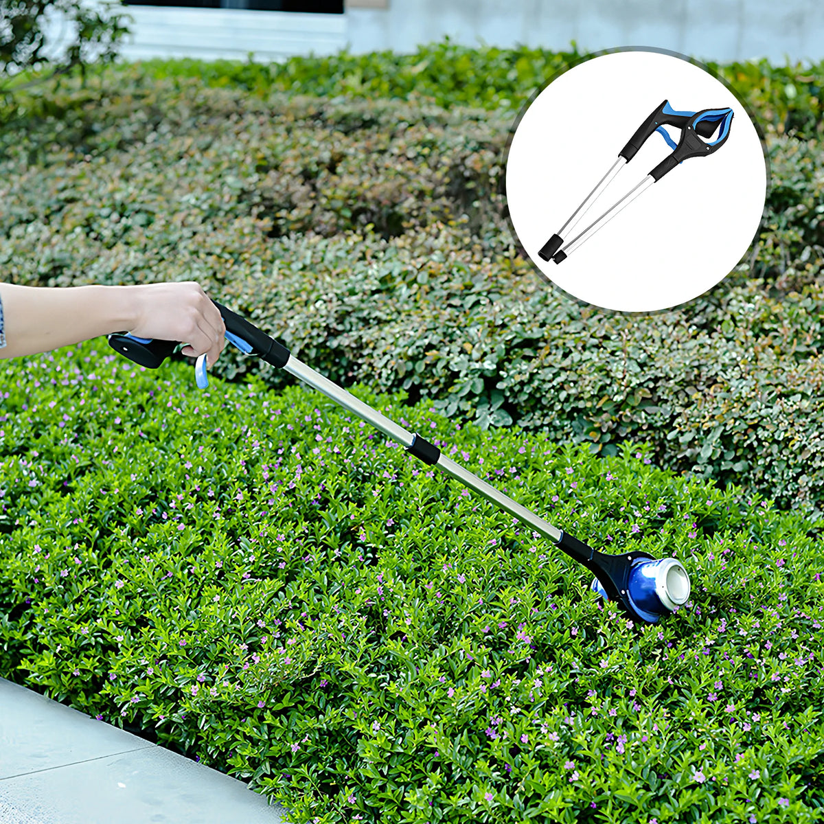 Extra-Long Foldable Grabber Tool – Multi-Angle Reacher & Garbage Picker.