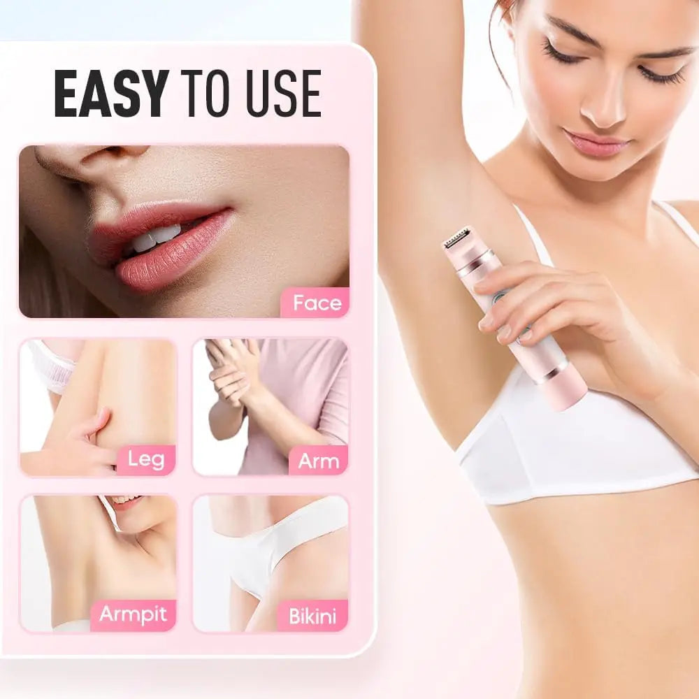 Double-Head Electric Epilator for Women – USB Rechargeable Body Hair Remover & Gentle Bikini Trimmer.