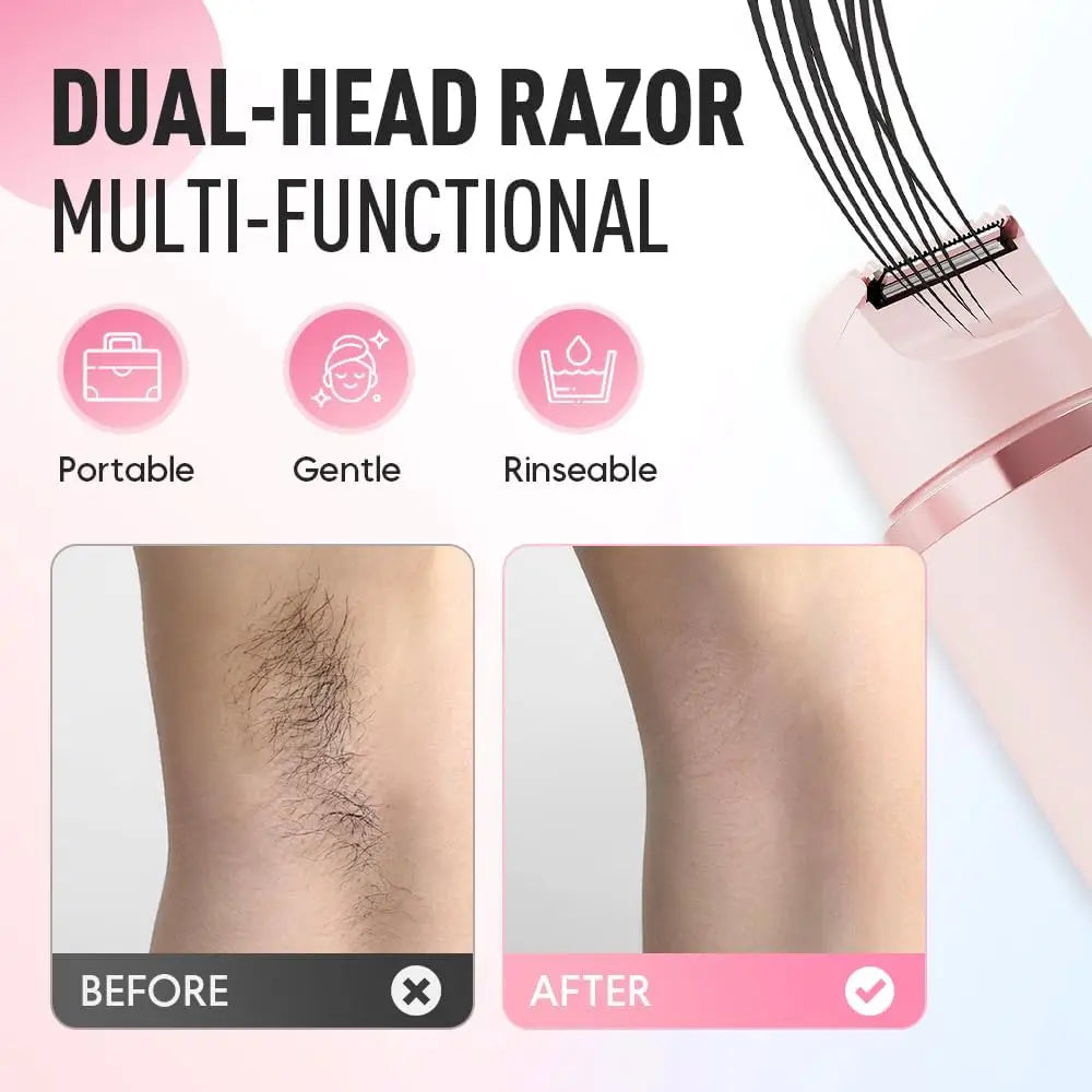 Double-Head Electric Epilator for Women – USB Rechargeable Body Hair Remover & Gentle Bikini Trimmer.