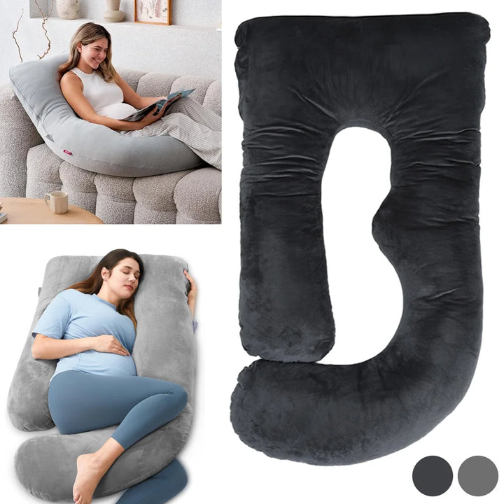 G-Shaped Pregnancy Pillow 120cm – Full-Body Maternity Support Pillow with Removable Cover.