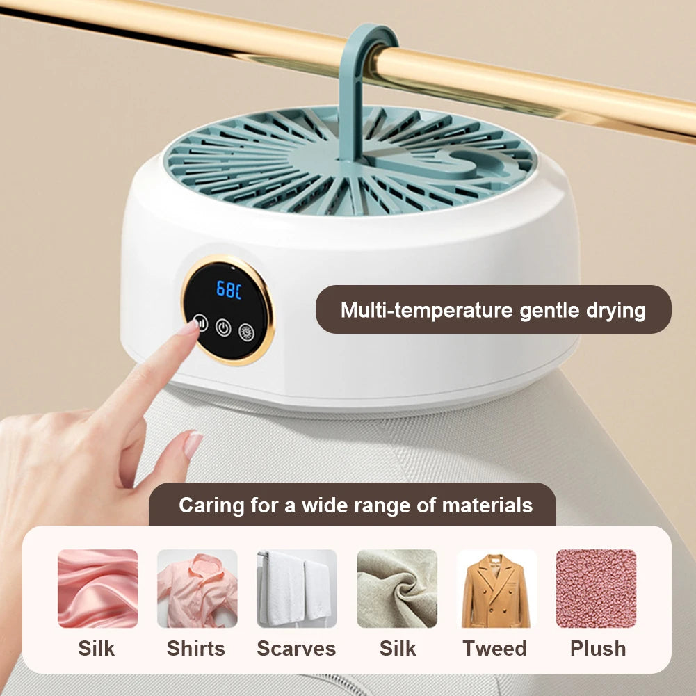 Household Clothes Dryer with Timer – Rapid Drying Garment Machine, Foldable & Portable for Underwear, Baby Clothes and Lightweight Garments.