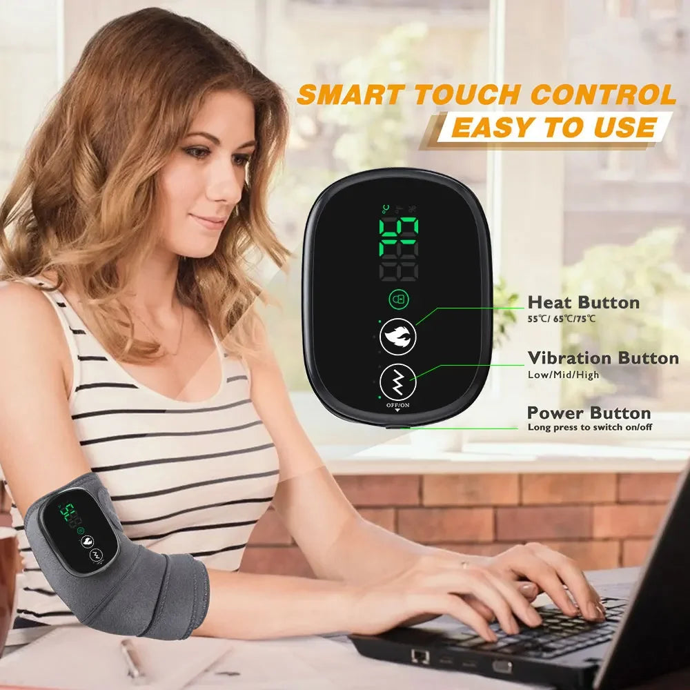 3-in-1 Heated Vibration Knee Massager with 5000mAh Rechargeable Battery