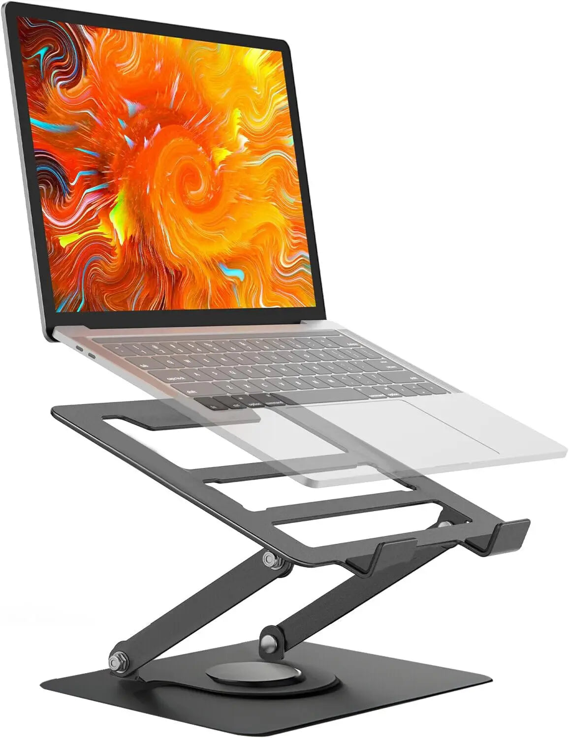 Adjustable Metal Laptop & Tablet Stand – Portable Desk Riser Holder.