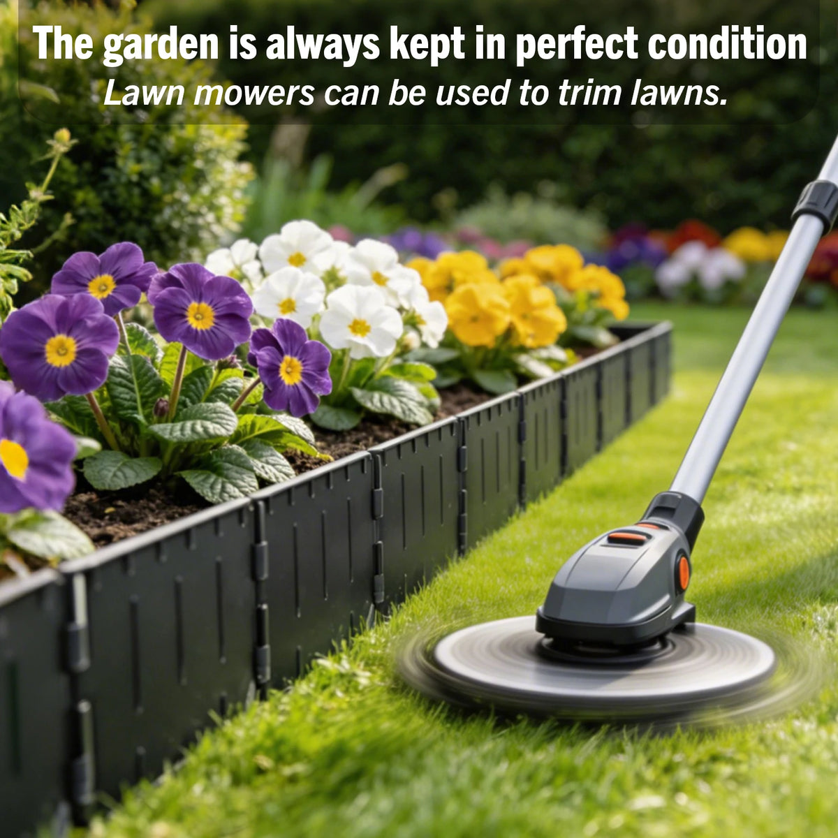 63-Piece Plastic Imitation Brick Garden Fence – Lawn & Flower Bed Edging Border.