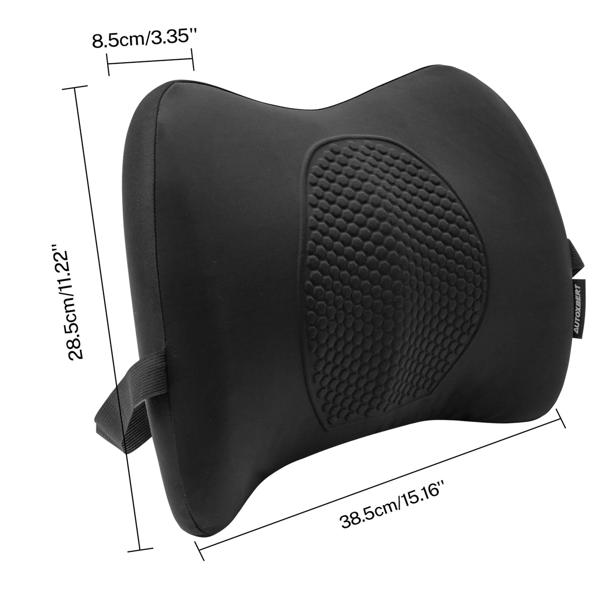 Memory Foam Lumbar Support Cushion – Ergonomic Backrest Pillow for Wheelchair, Office Chair & Car Seat