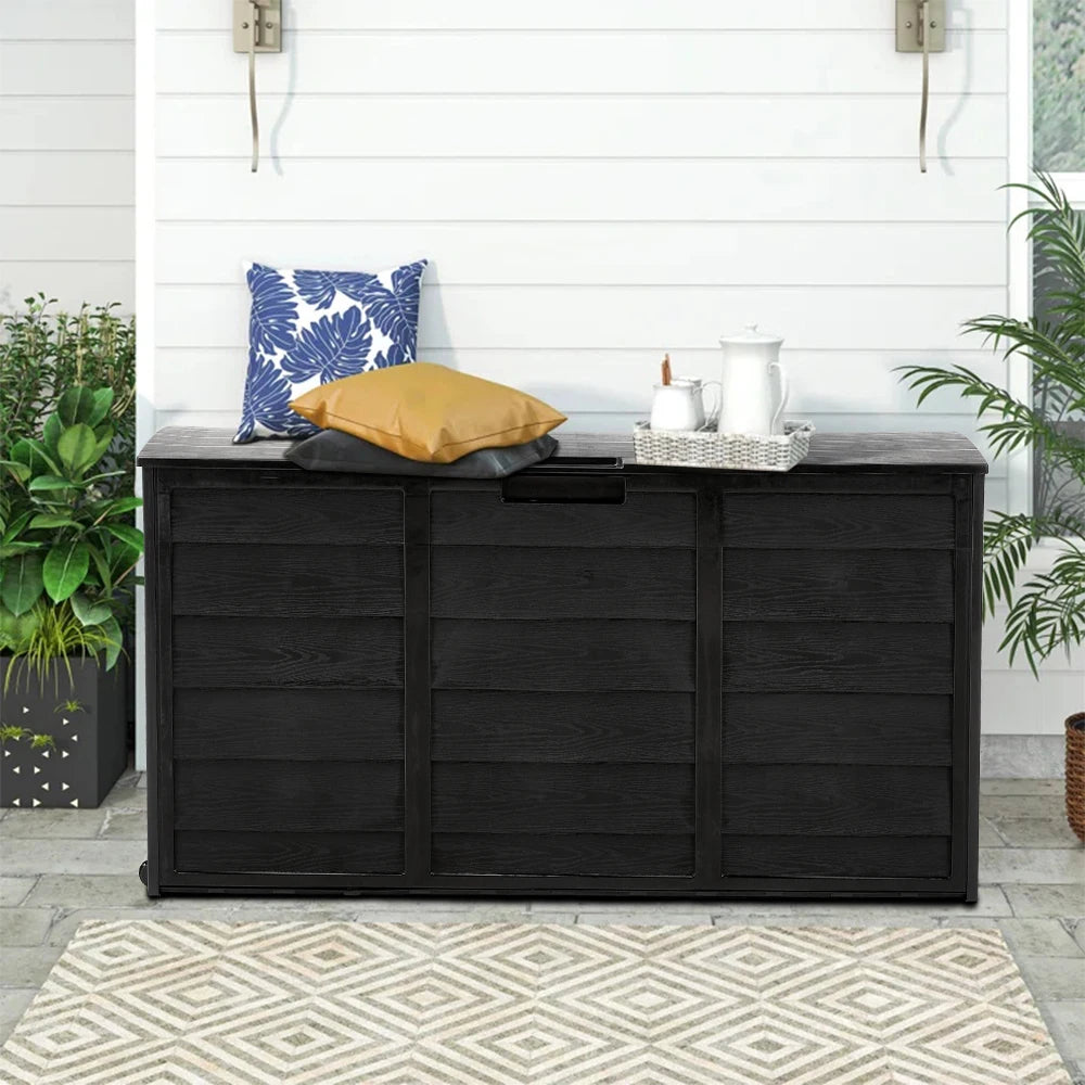 Outdoor Garden Plastic Storage Trunk – Weather-Resistant Storage Box.