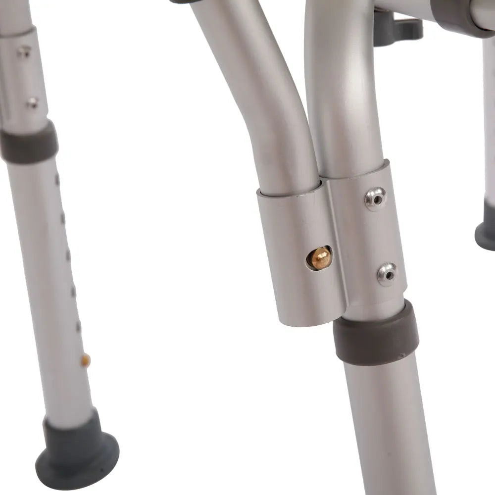 Medical Shower Chair with Backrest & Handles – Adjustable Height, Non-Slip Bath Seat.