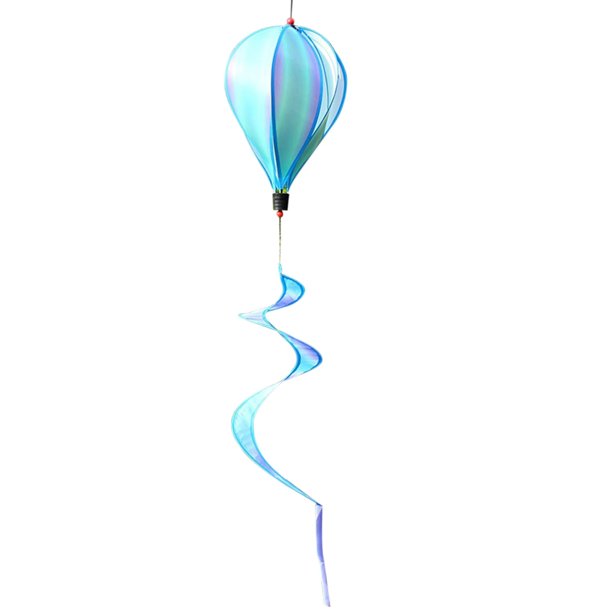 Rainbow Hot Air Balloon Wind Spinner – Kinetic Hanging Garden Decoration.