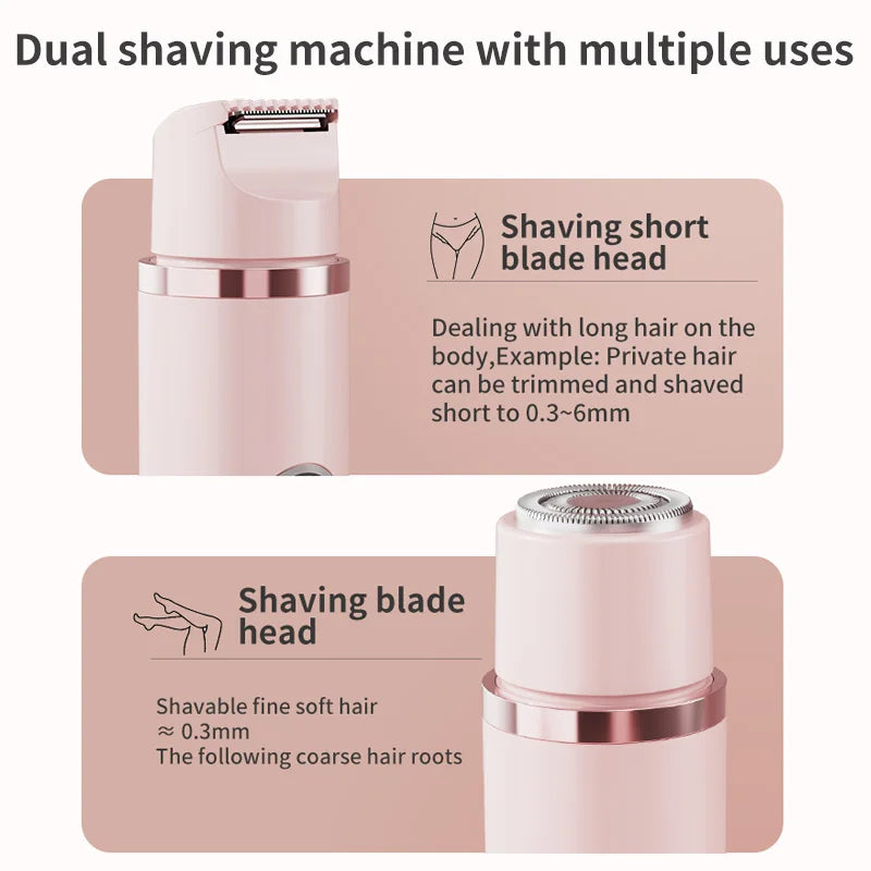 Double-Head Electric Epilator for Women – USB Rechargeable Body Hair Remover & Gentle Bikini Trimmer.