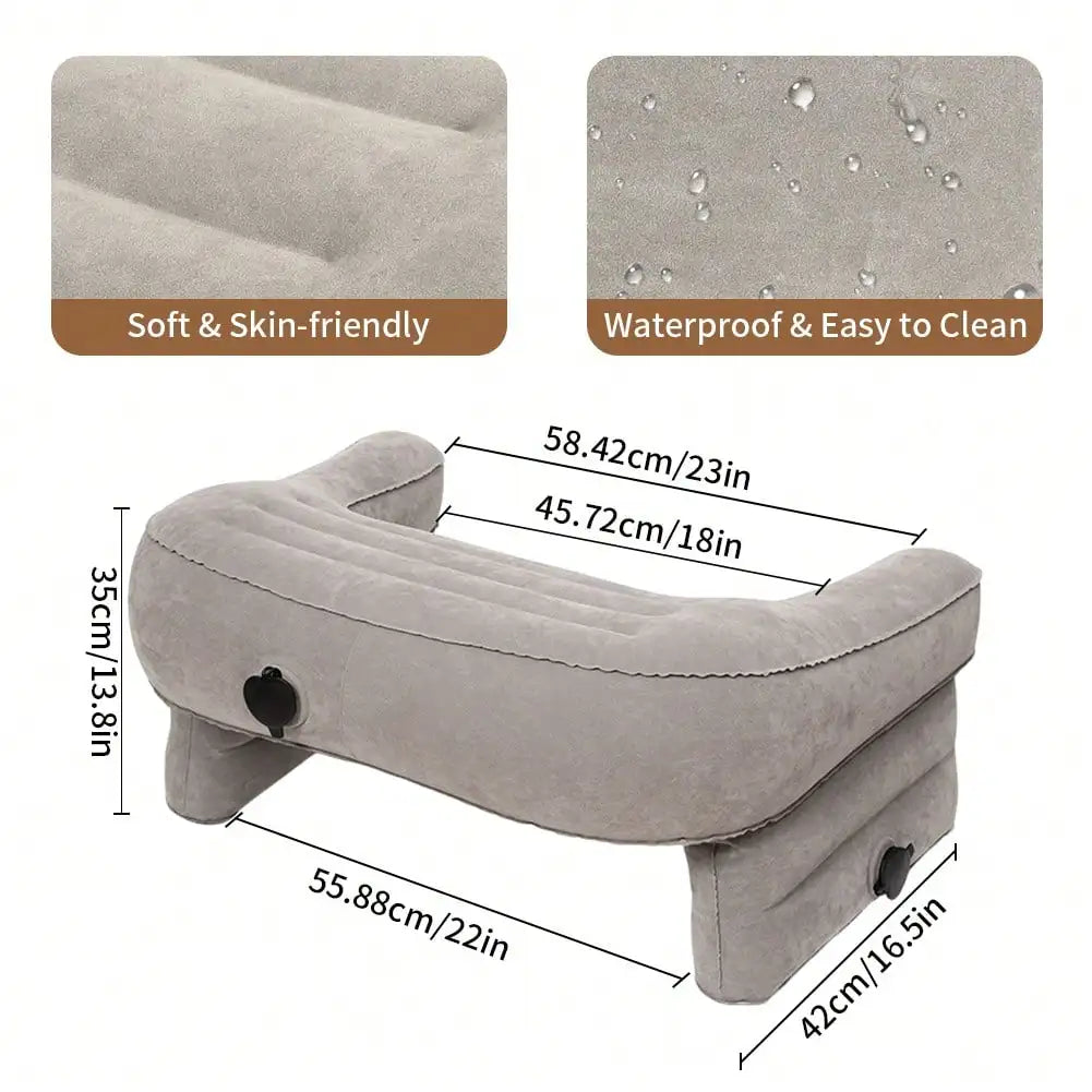 Inflatable Reading & Gaming Support Pillow – Adjustable Ergonomic Lap Cushion with Armrests for Bed, Sofa & Floor.