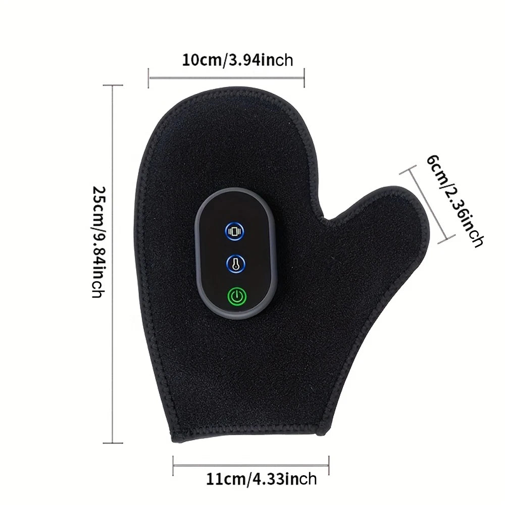 Electric Hand Massager with Heat & Vibration – Finger, Palm & Wrist Relaxation Glove.