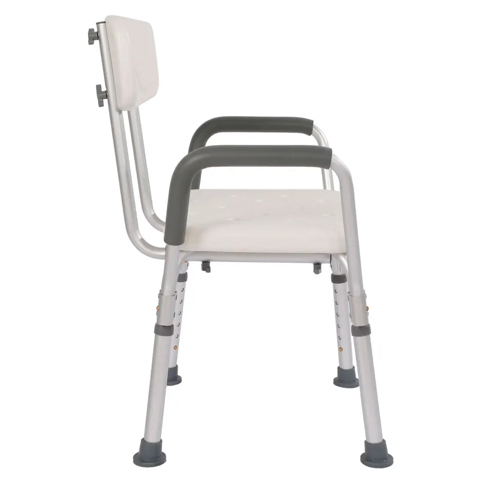 Medical Shower Chair with Backrest & Handles – Adjustable Height, Non-Slip Bath Seat.