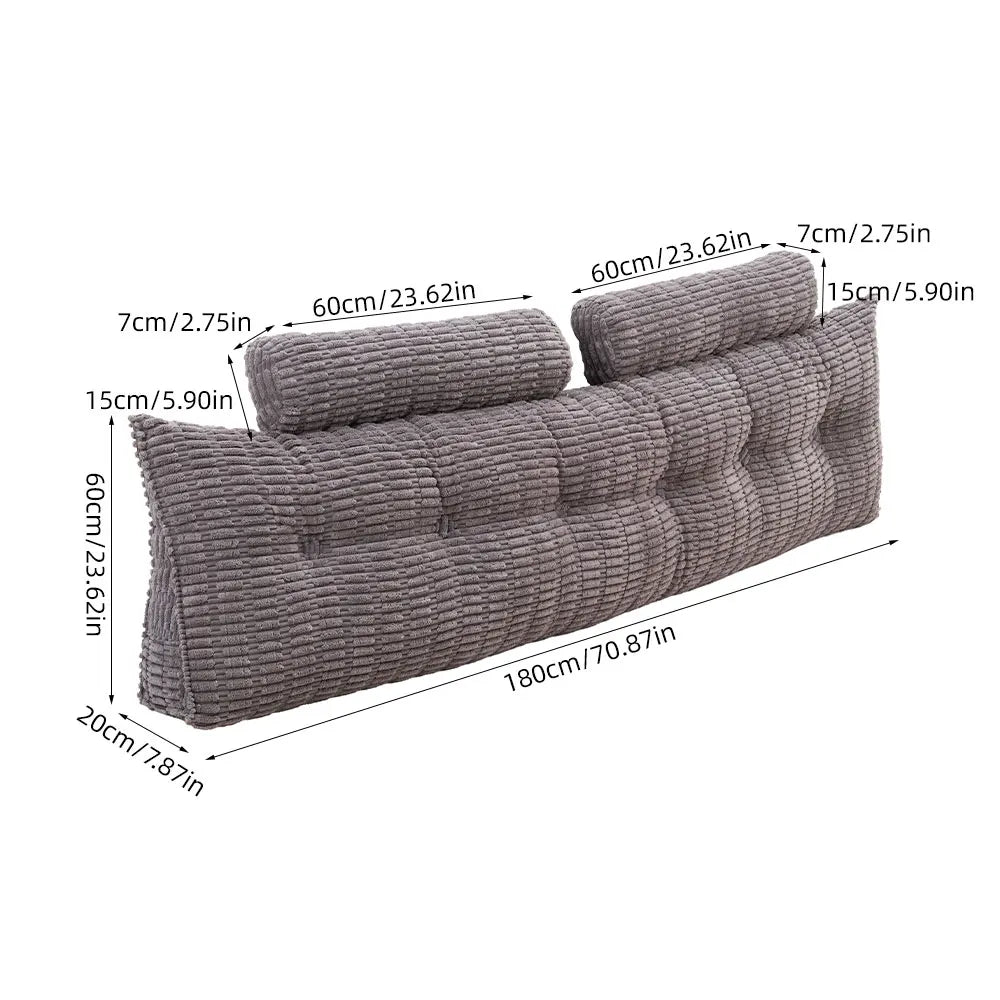 Voltsify Triangle Wedge Backrest Pillow – Headboard Support Cushion for Bed & Sofa.