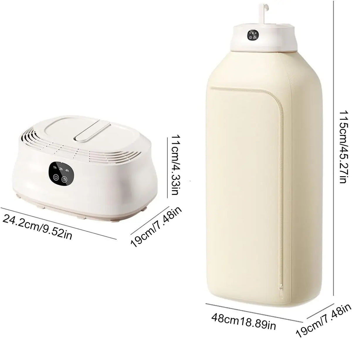 Portable Foldable Clothes Dryer – 360° Hot Air Circulation, PTC Fast Heating, 1–7H Timer, Overheat Protection & Low-Noise Large-Capacity Garment Dryer.